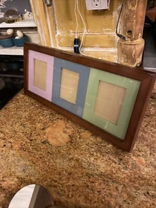 Imagen de foto con marco de teca MCM 14x7 TAILANDIA para TRES 3x3 con colchonetas de colección - Imagen 1 de 8