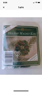 Mill Hill Cross Stitch Beaded Magnet Kit Holly Wreath NOS Holiday Christmas Rare - Picture 1 of 1