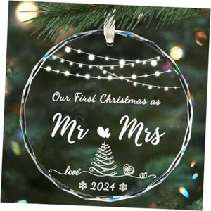 Wedding Gifts for Couples Crystal First Christmas Married 2024 2024mr Mrs-gift - Picture 1 of 7