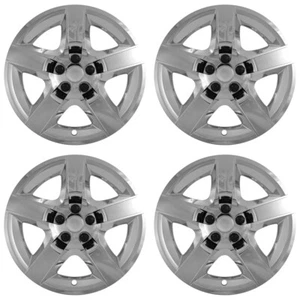 4 New CHROME 17" Bolt On hubcaps 5 Spoke Wheel Covers for 07-12 MALIBU G6 AURA - Picture 1 of 8