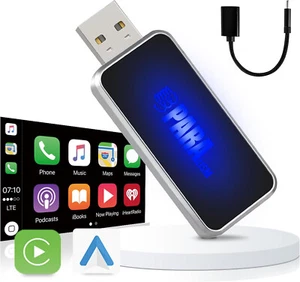 PARALISM Breathing RGB Wireless Carplay Adapter Mini Compact Car Dongle USB - Picture 1 of 7
