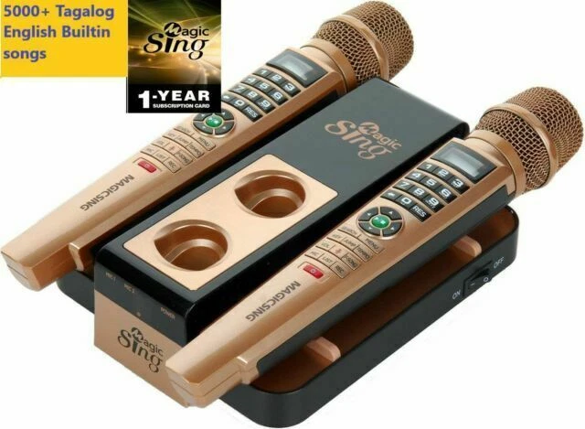 Magic Sing E55145 Tagalog Eng Songs WiFi 2 Wireless Mic