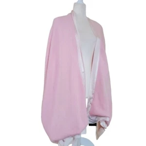 TWINSET Simona Barbieri Angora Blend Wrap Scarf Shawl $295 NWT PINK Lined 22x70 - Picture 1 of 3