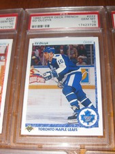 Ed Olczyk 1990 Upper Deck French #222 PSA 10 GEM MINT Toronto Maple Leafs