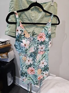 Shein Swim Suit Set Tankini Shorts Set Bottom Sz XL Lovely Colors! - Picture 1 of 9