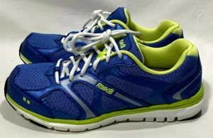 RYKA ELATE LOW LimeGreen-Blue-White Walking/Running Shoes WOMENS SIZE US 8W - Picture 1 of 6
