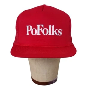 Vintage 90s PoFolks Restaurant Bill Anderson South Carolina Mesh Trucker Hat - Bild 1 von 7