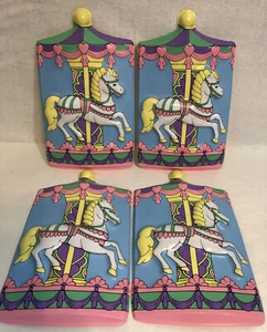 Carousel Horse - Bakery Crafts CAKE TOPPER 4 POP TOPS Plastic - 4 1/4”x 71/4” - Picture 1 of 3