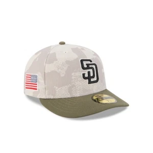 New Era San Diego Padres Día de las Fuerzas Armadas 2025 59FIFTY Camuflaje/Oliva Sombrero Ajustado - Imagen 1 de 7