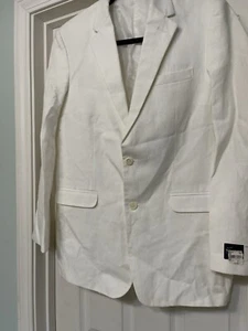 Nautica White  Linen Blend Jacket - Picture 1 of 4