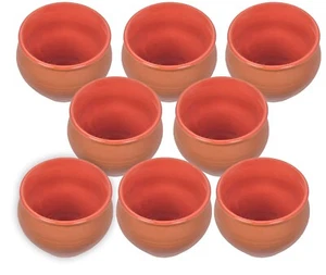 Earthen Glazed Handcrafted Mini Kulhad Cup- Set of 8 Pcs - Picture 1 of 4