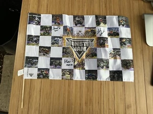 Monster Jam Monster Truck Signed Team Flag Feld Motor Sports  / Autographs 2015 - Picture 1 of 6