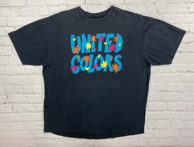Camiseta RARA De Colección Años 90 United Colors of Benetton Puntada Única Spellout XL Foto 1 de 4