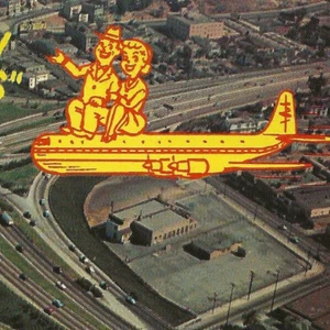 Man-Dig Those Crazy Los Angeles Freeways-Animación-Cómic-Airplane-Highways - Imagen 1 de 3