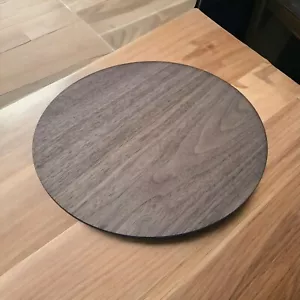 Walnut Style Lazy Susan Turntable Plate - 38.5cm / 15" - Picture 1 of 5