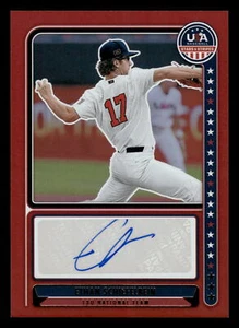 2024 Panini Stars & Stripes ETHAN SCHIEFELBEIN RED TEAM SIGNAURES AUTO 33/99 # - Picture 1 of 2