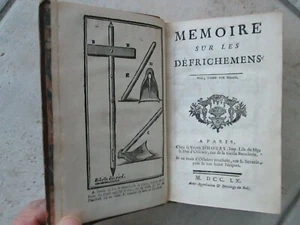 TURBILLY : MEMOIRES SUR LES DEFRICHEMENS, 1760. Rare E.O. - Picture 1 of 12
