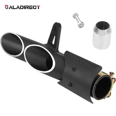 New For Yamaha YZF-R6 38-51mm Dual Outlet Motorcycle Exhaust Muffler Tail Pipe - Image 1 of 4