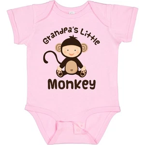 Inktastic Grandpas Little Monkey Infant Creeper Grandpa Grandchild Grandkids Day - Picture 1 of 8