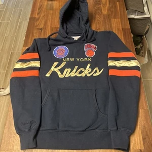 New York Knicks Mitchell & Ness Hoodie NBA Sweatshirt Pullover Hardwood Classics - Picture 1 of 6