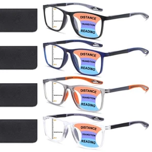 4 Pack Progressive Multifocus Reading Glasses for Men Women TR90 Sports Style... - Picture 1 of 7