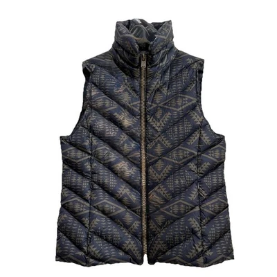 PENDLETON Estampado Azteca 90% Plumón de Pato Acolchado Ligero Chaleco Chaqueta Talla XS USADO EN EXCELENTE ESTADO Foto 1 de 4