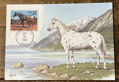 US 1985 Horse, The Appaloosa FDC Maximum Card September 25 Lexington, Kentucky - Image 1 of 2
