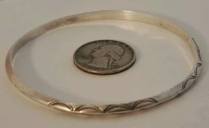 Indianer Navajo Sterlingsilber 8 1/4" handgestempelt Armreif Armband SCHÖN - Bild 1 von 8