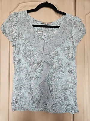 Next Mint V-Neck Top With Cap Sleeves - Size 10 Petite - Image 1 of 4