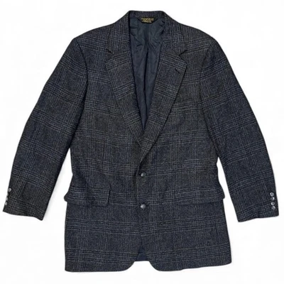 Abrigo deportivo vintage Strathmore Anderson Little Blazer para hombre 44L lana a cuadros años 80 EE. UU. Foto 1 de 4