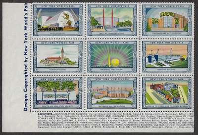 USA Officially Licensed Poster Stamps — 1939, New York World's Fair — Ref. 2090 - Image 1 of 2