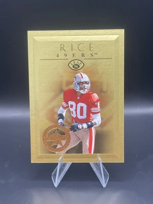 1996 Leaf 22 Karat Gold Leaf Stars Insert #2 Jerry Rice HOF /2500 49ers Football - Image 1 of 2