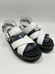 Sandalias de plataforma Dr. Martens Voss II de cuero blanco para mujer 7 EE. UU./38 UE excelentes - Imagen 1 de 21