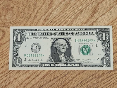 2013 B RARE DUPLICATE FORT WORTH $1 STAR NOTE UNC/GEM B05936205* 2 OF 2 Cons SER - Image 1 of 4