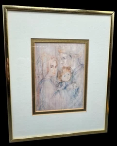Edna Hibel The Holy Family Professional Framed Art Print 8" x 10" - Picture 1 of 18