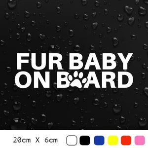 Fell Baby an Bord Auto Aufkleber Fenster Stoßstange Hund an Bord Vinyl Decal Van Furr - Bild 1 von 3