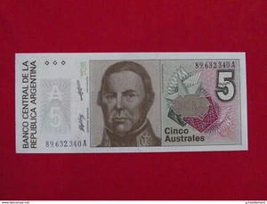 Argentine - Argentina 5 Cinco Australes 1985-90 Pick 324 NEUF / UNC ! - Imagen 1 de 2