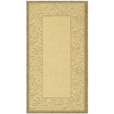 SAFAVIEH Outdoor CY2666-3001 Courtyard Natural / Brown Rug - Image 1 of 4