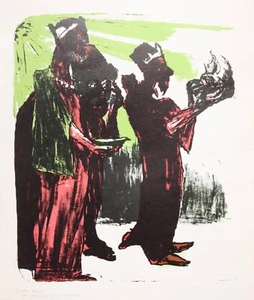 Emil Nolde (1867-1956) nach, Farboffsetlithographie, "Die Heiligen Drei Könige" - Bild 1 von 9