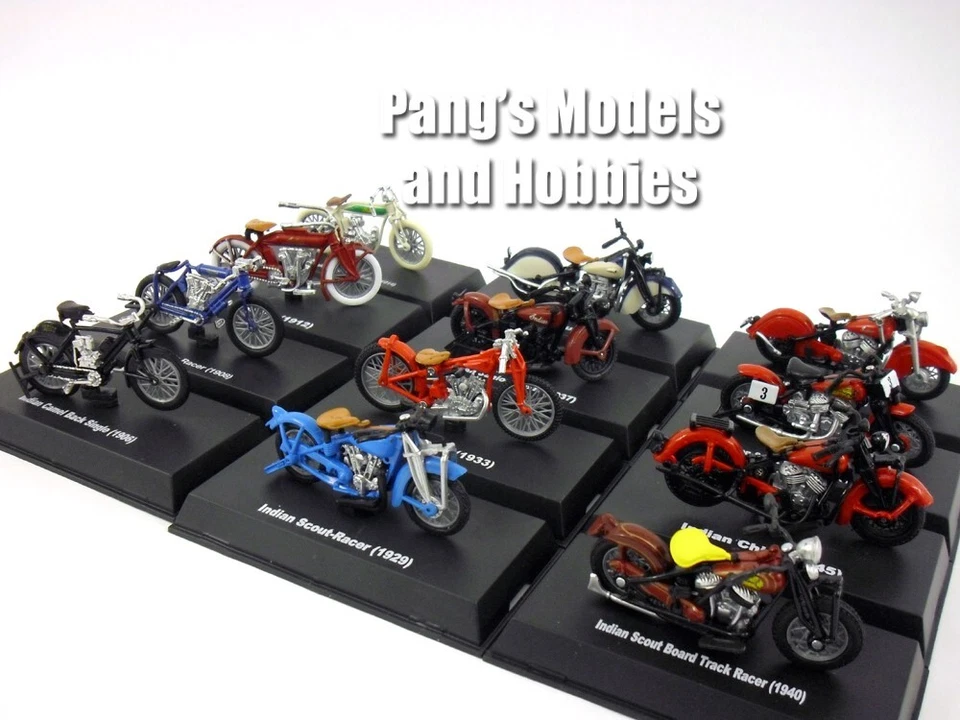 Indian Motorcycle Set of 12 different Motorcycles 1/32 Scale Diecast Models - Image 1 of 4