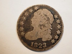 1823 CAPPED BUST SILVER DIME ***NICE *** FREE SHIPPING V4538 - Picture 1 of 2