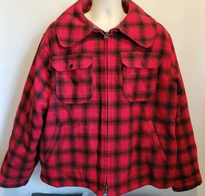 Woolrich Mackinaw Buffalo Plaid 543 rot Gr. 43 Herren Jagd Feldjacke Vintage " - Bild 1 von 6
