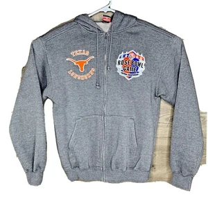 Texas Longhorns Rose Bowl Game Campeonato Nacional Gris Cremallera Sudadera con Capucha Unisex Talla - Imagen 1 de 16