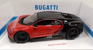 BURAGO 1/18 - BUGATTI CHIRON ROSSO NERO - Foto 1 di 2
