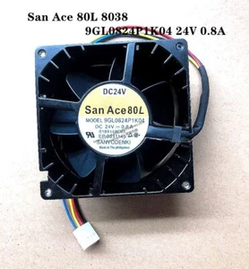 1 pcs  Sanyo Fan 9GL0824P1K04  DC24V 0.8A  8038 8CM 4 Pin Aluminum frame fan - Picture 1 of 2