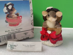 Charming Tails HOLLY DAY DREAMS Mackenzie Lidded Box Christmas Figurine - Picture 1 of 8