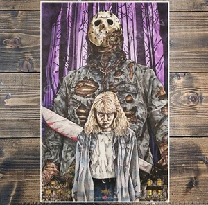 Friday the 13th Horror Movie Jason Voorhees 11x17 Print Signed Chris Oz Fulton! - Picture 1 of 1
