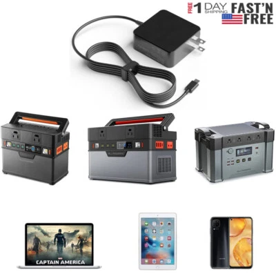 Cargador de computadora portátil 65 W USB-C tipo C adaptador de corriente alterna para HP DELL ASUS Lenovo MacBook Foto 1 de 4