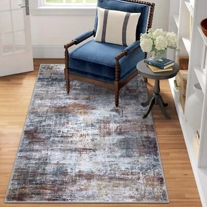Abstract Area Rug 3x5 Ft Washable Rugs for Entryway Indoor Non Slip Kitchen R... - Picture 1 of 8