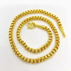 Thai Vergoldet Halskette Kette Schmuck Mode Herren Damen Geschenk Luxus Elegant - Bild 1 von 25